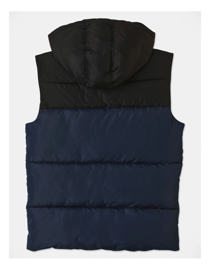 Recycled Puffer Vest in Black
