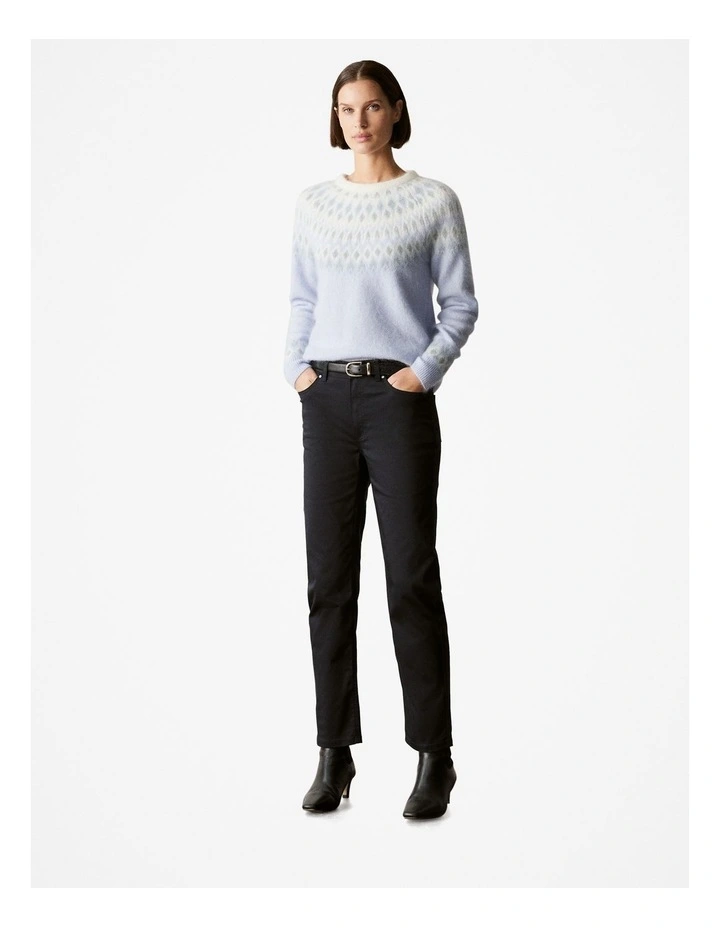 Modern Sateen Straight Leg Jean in Black