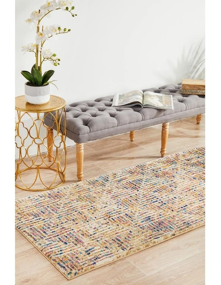 Dreamscape Movement Modern Runner Rug in Multi