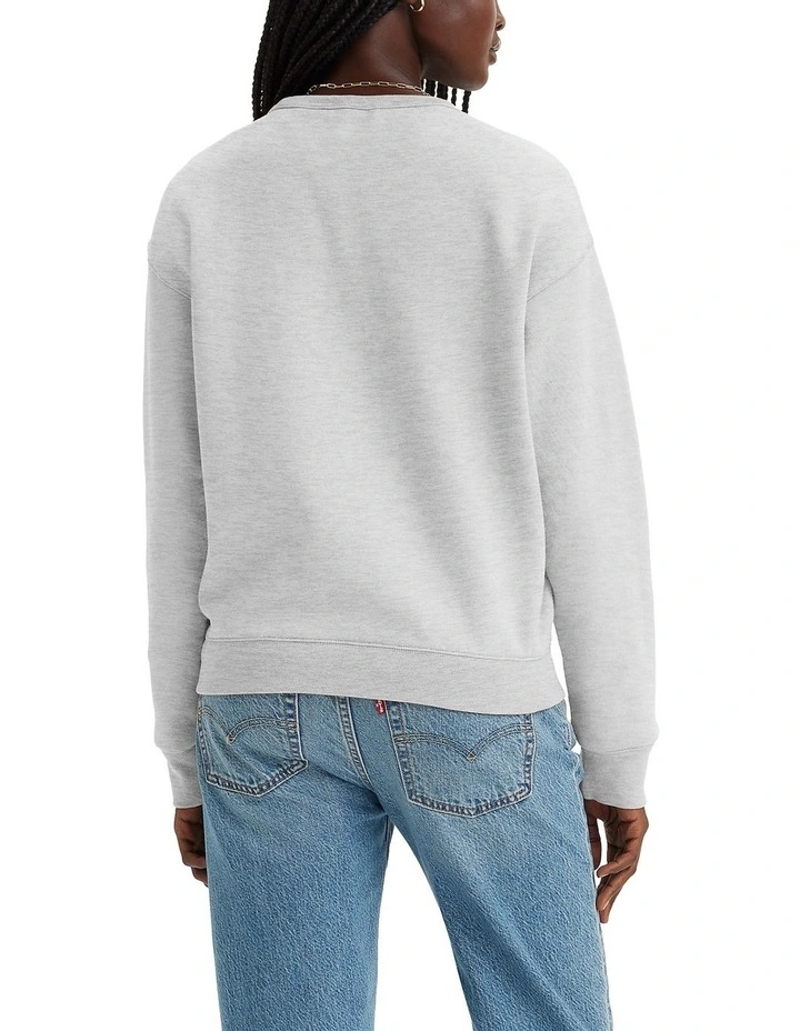 Graphic Signature Crewneck Sweatshirt in Heather Gray