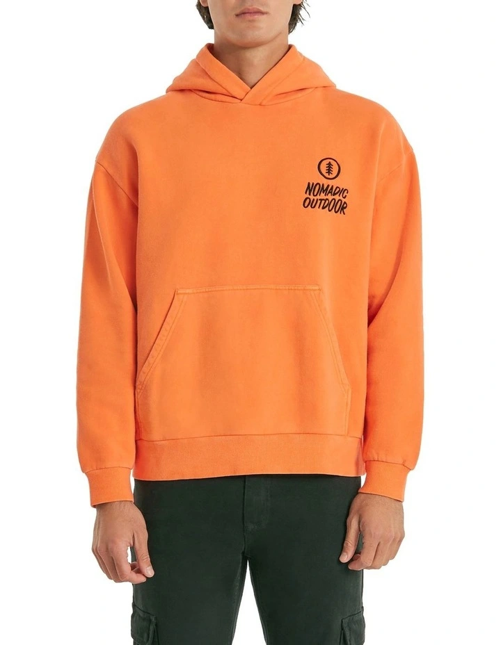 Eagle Grove Relaxed Hooded Sweater in Flame Orange