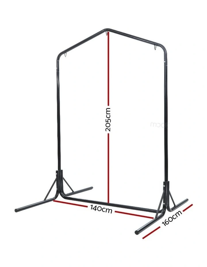 Double Hammock Chair Stand 200Kg in Black