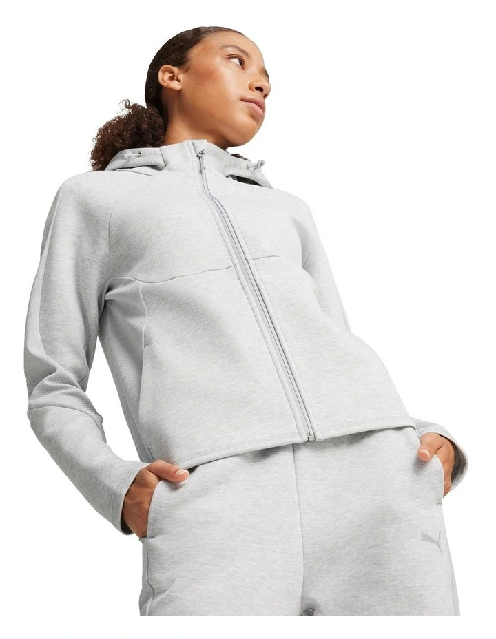 Evostripe FZ Hoodie in Light Gray Heather