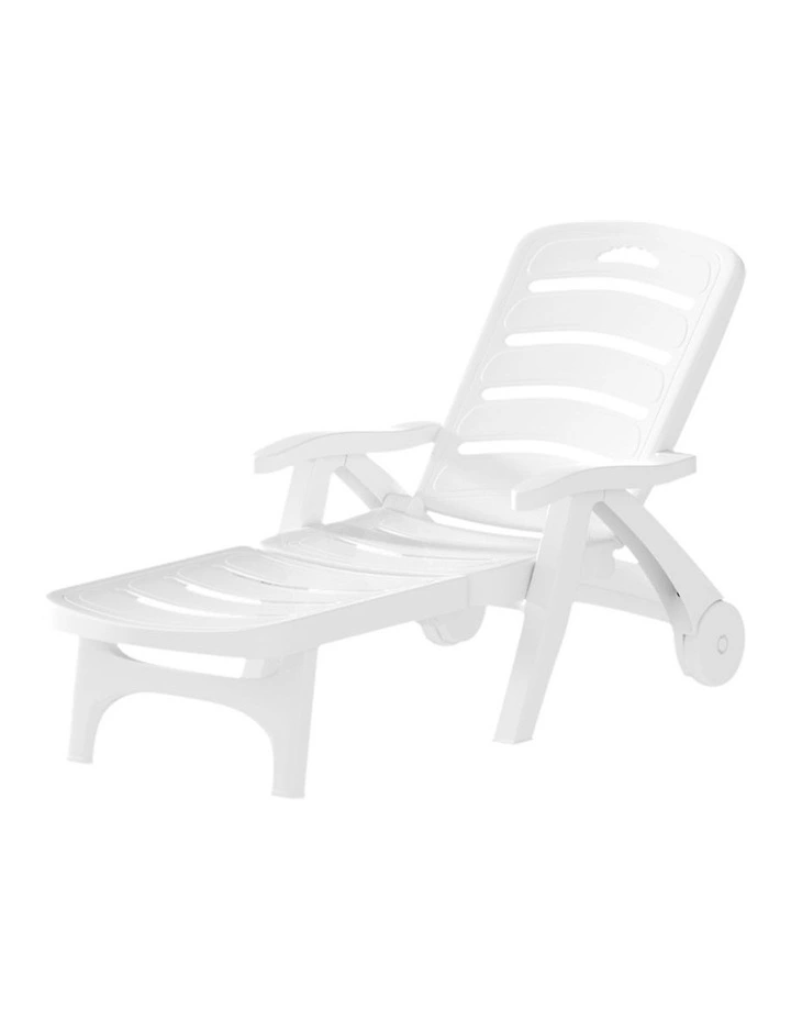 Sun Lounger Chair in White