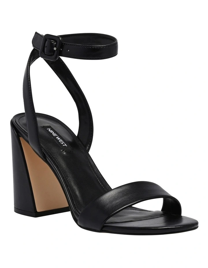 Realy Heeled Sandal in Black