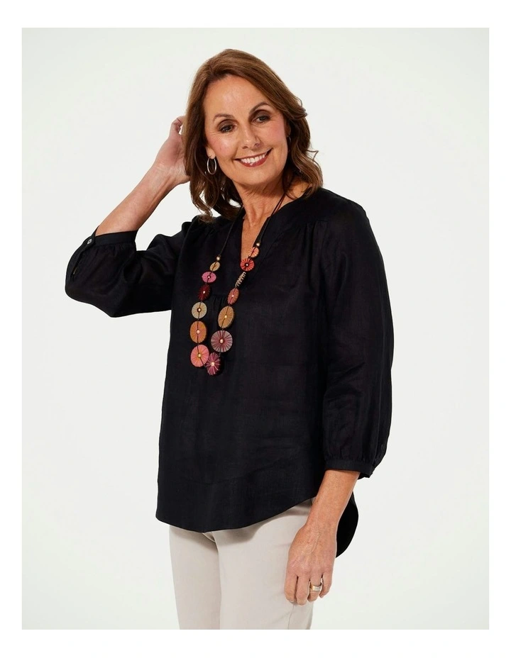 Caledonia Relaxed Tunic in Black
