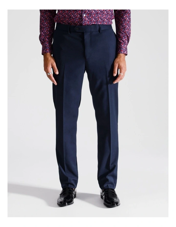 Slim Birdseye Suit Pant in Navy
