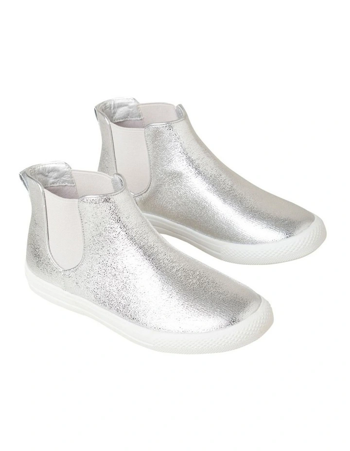 Metallic Mason Boot in Silver