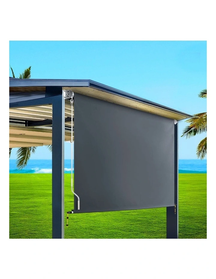 Instahut Outdoor Blind Roll Down Awning Canopy Window 2.4X2.5M