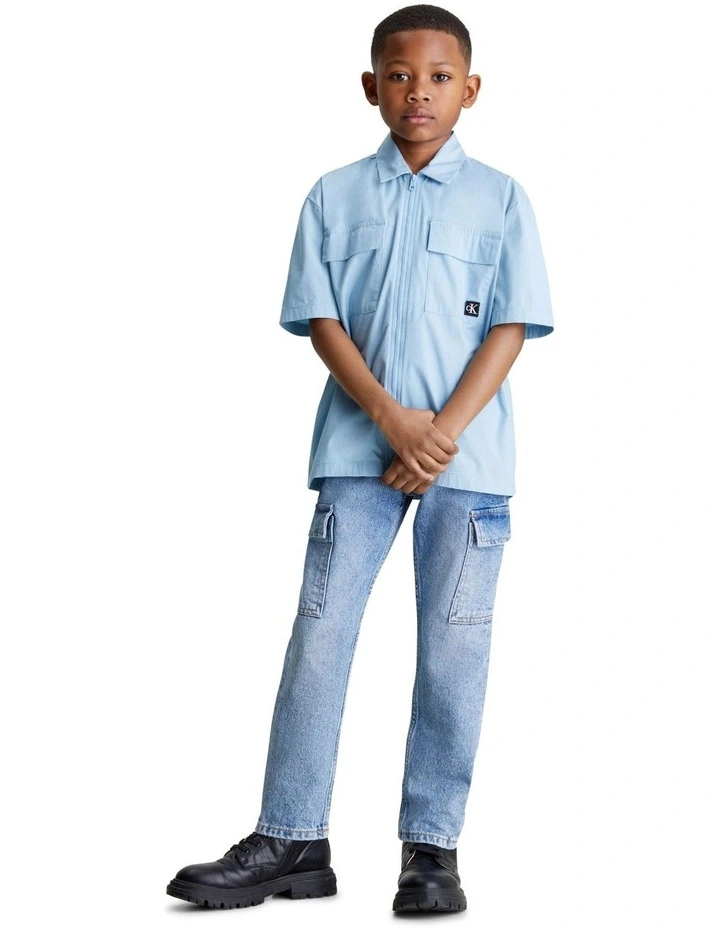 Dad Denim Jeans in Iconic Mid Blue