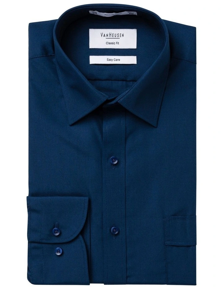 Long Sleeve Business Shirt in Navy