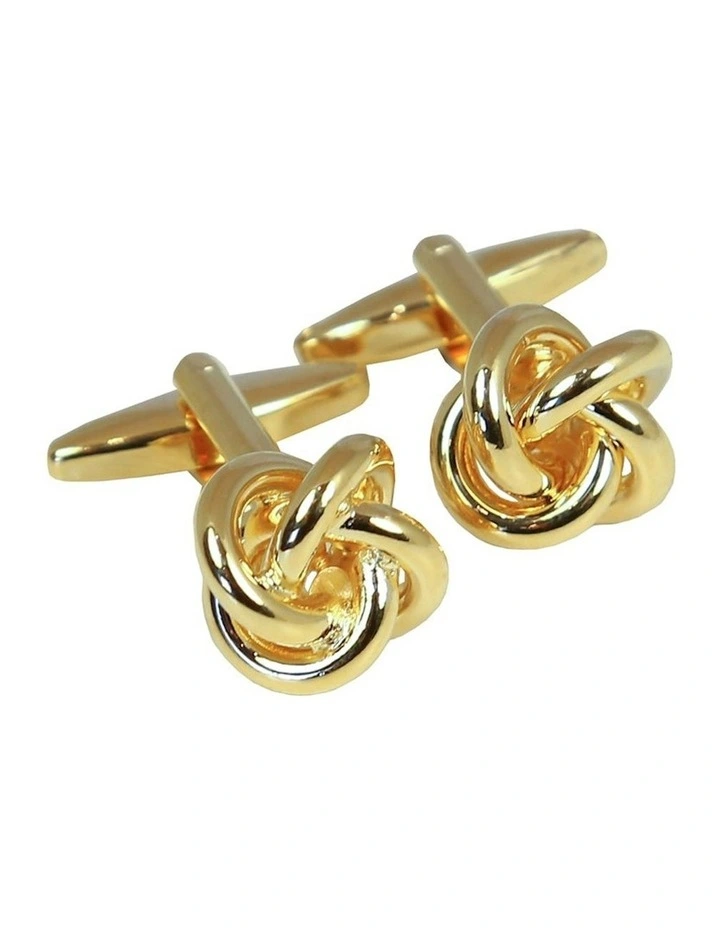 Nucleus Knot Cufflink in Gold