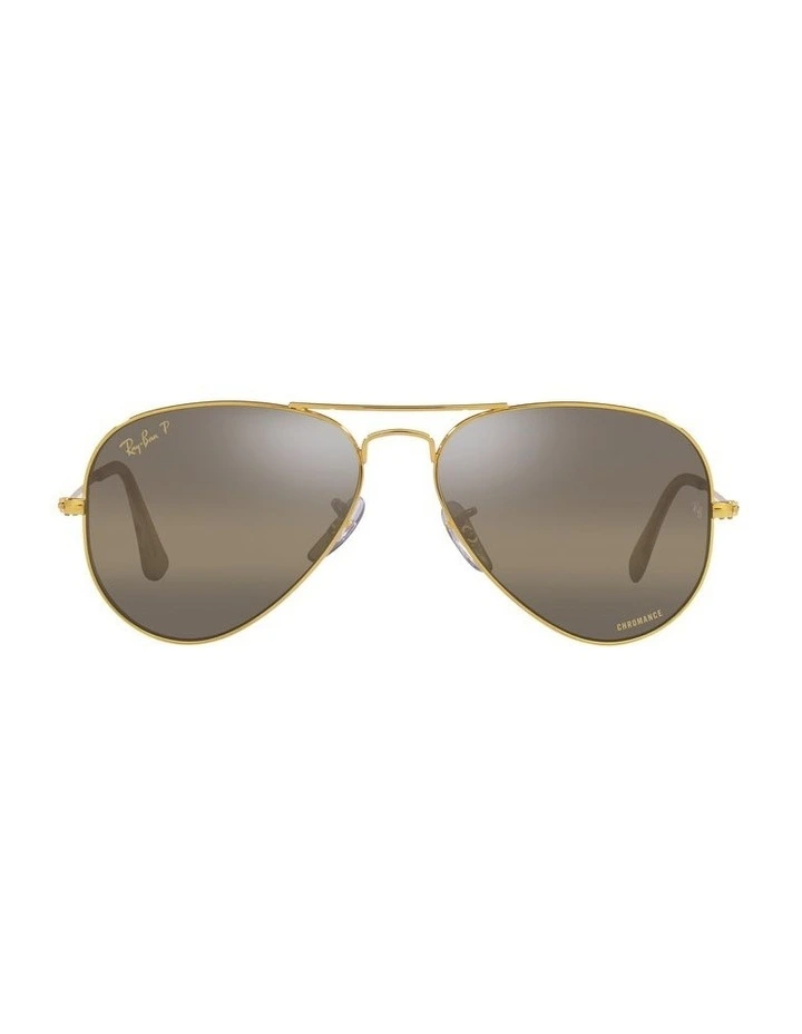 Aviator Chromance Gold Polarised Sunglasses
