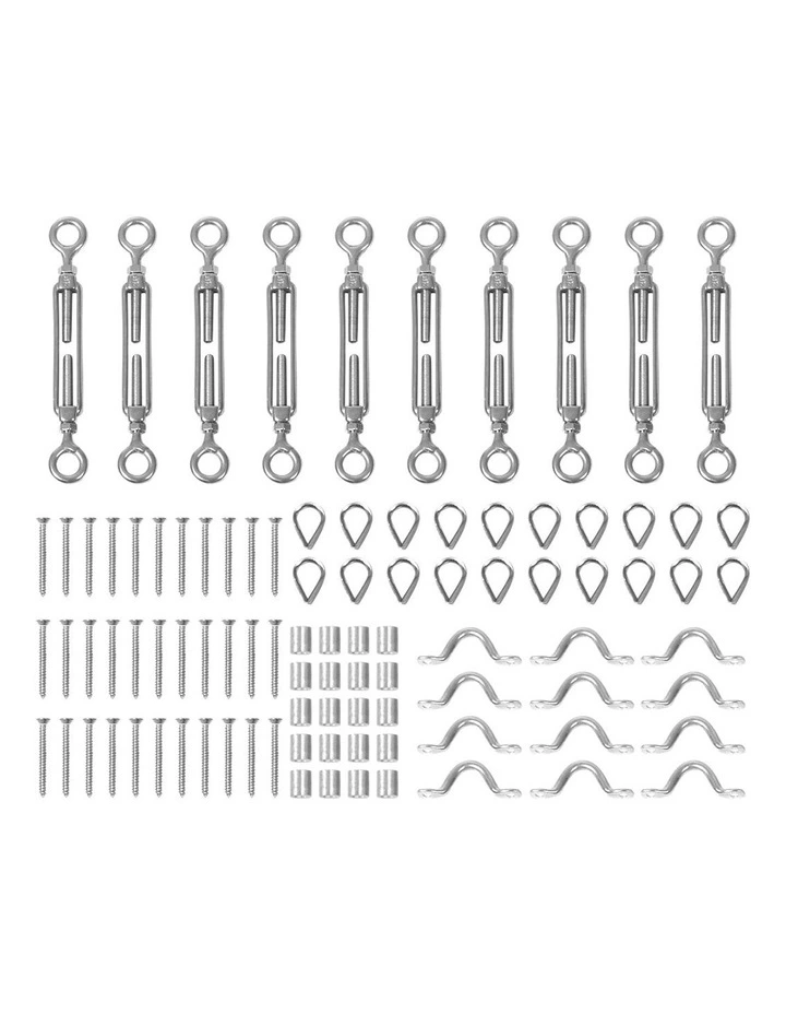 Balustrade Stainless Steel Wire Kit 10 Pack in Silver