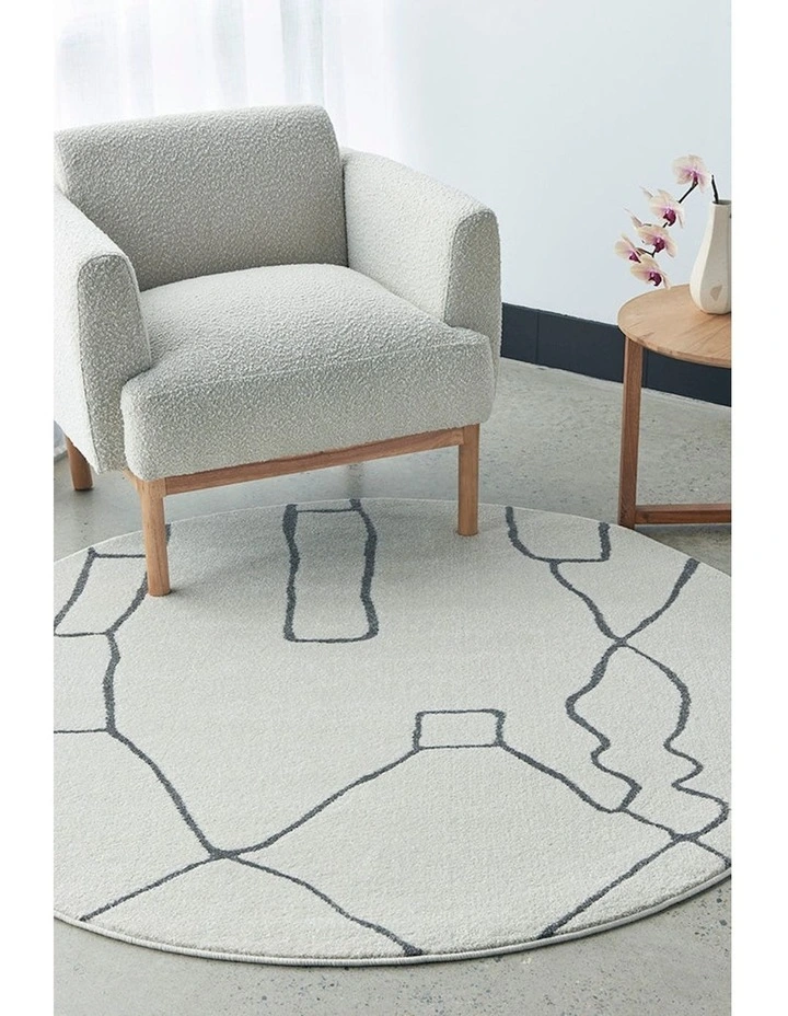 Paradise Amy Round Rug in Grey