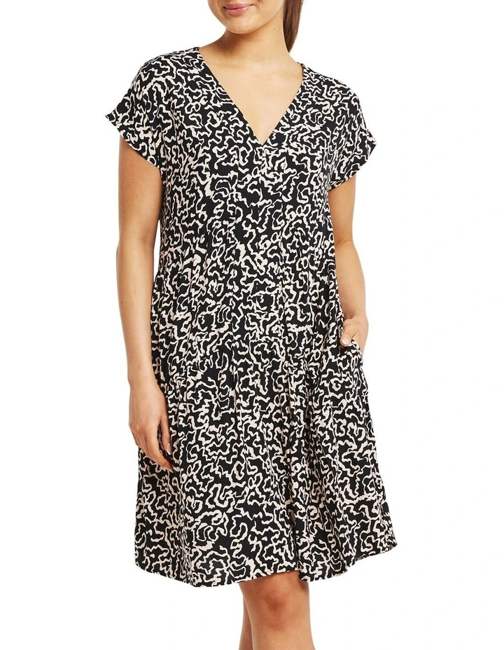 Sparrow Summer Dress in Black/Cream