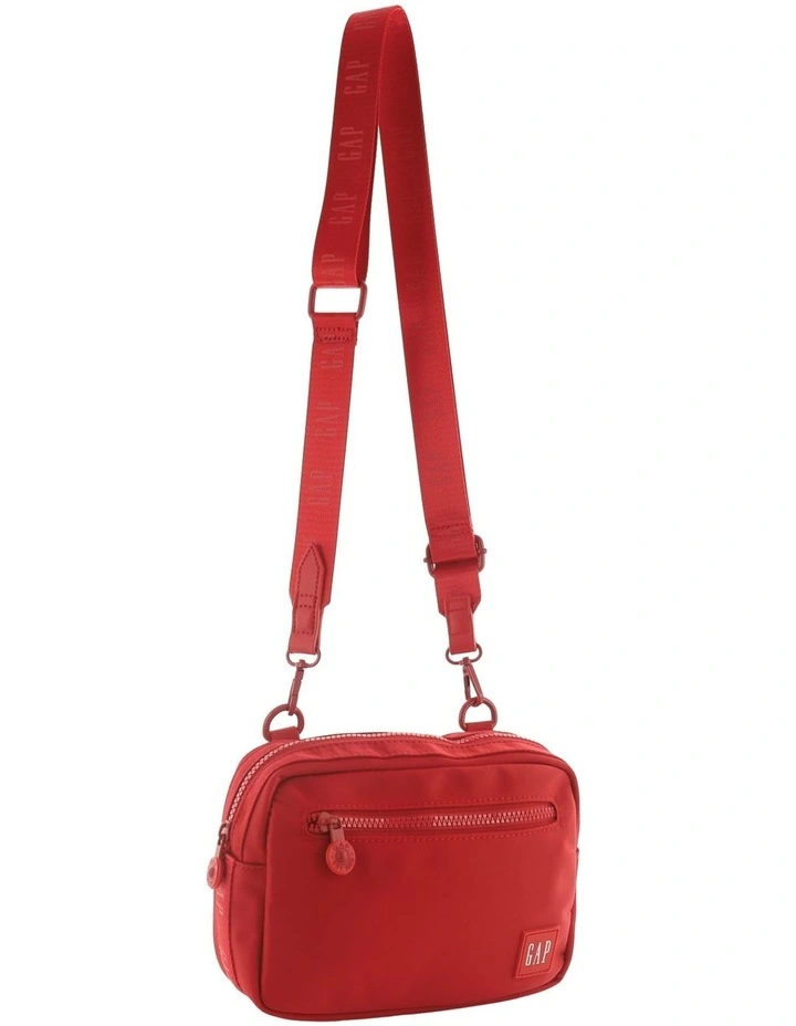 Nylon Slim Cross-Body Bag in Coral