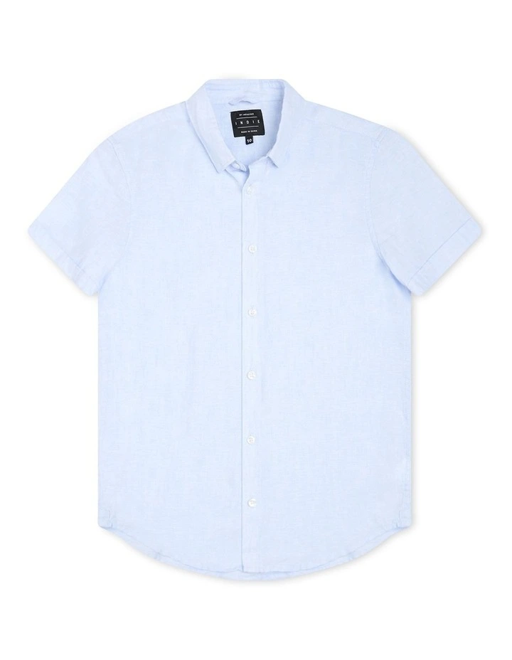 Tennyson Short Sleeve Shirt (3-7 years) in Sky Blue