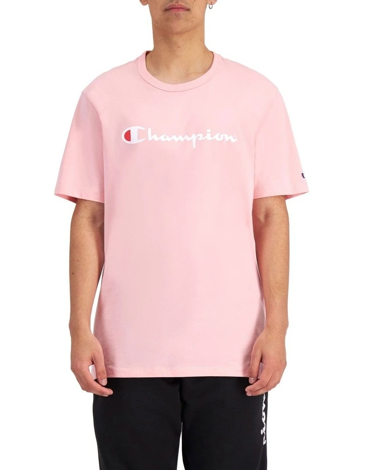 Script Short Sleeve Tee in Lulu Rose