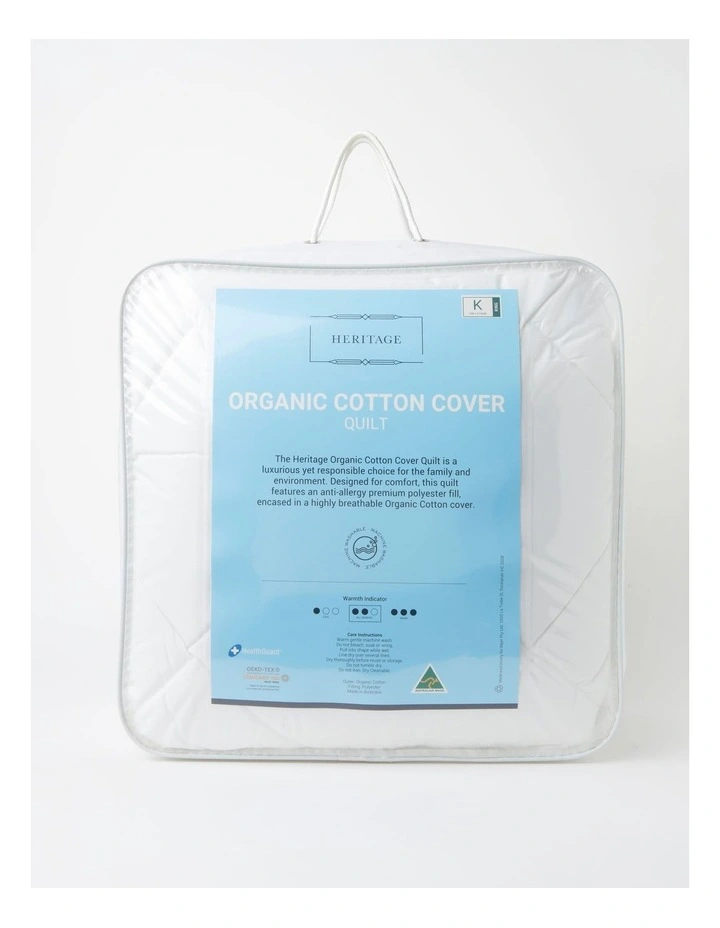 Organic Cotton Cover Quilt in White
