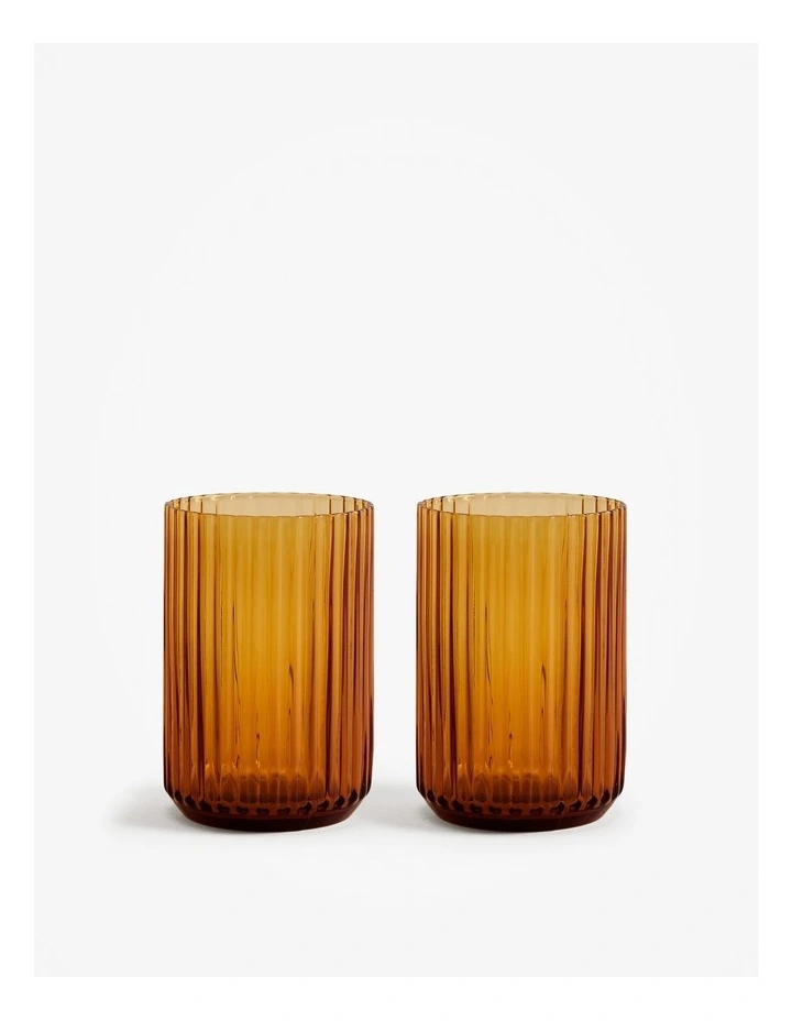 Vivi Tumbler Set Of 2 in Amber