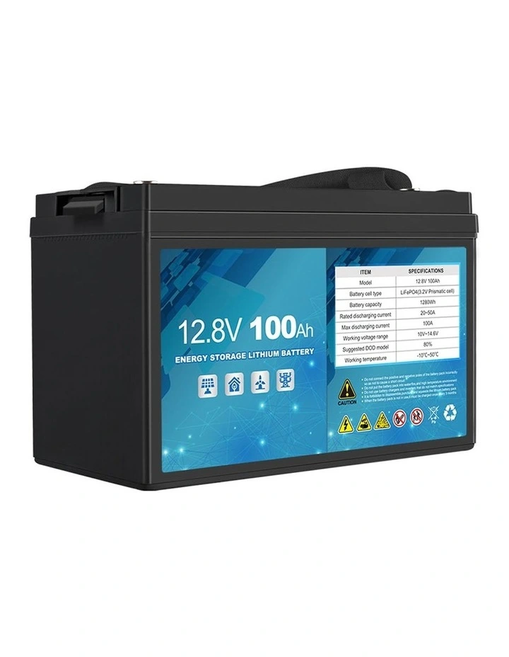 12V LiFePO4 Lithium Iron 100Ah 2000 Times Rechargeable Deep Cycle Battery