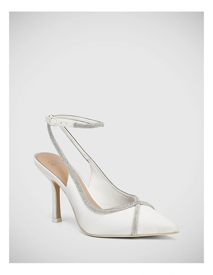 Heir Recycled Satin Heel in Ivory