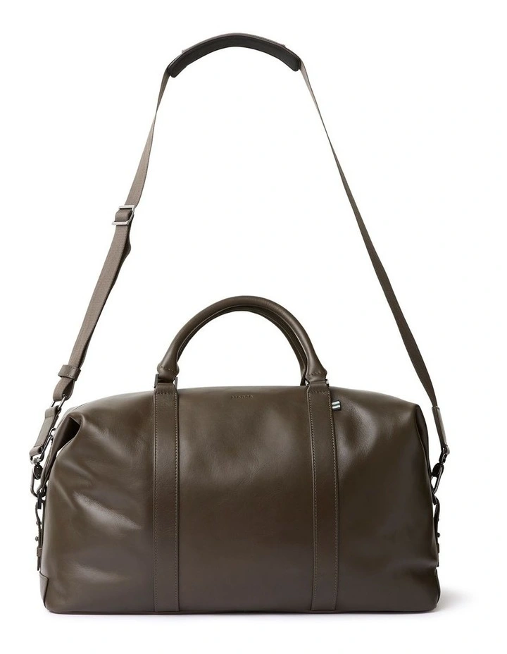 Russell Leather Holdall in Khaki