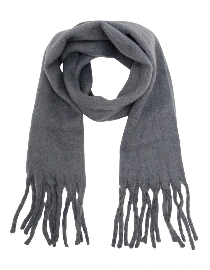 Tassel Winter Scarves in Dusty Blue