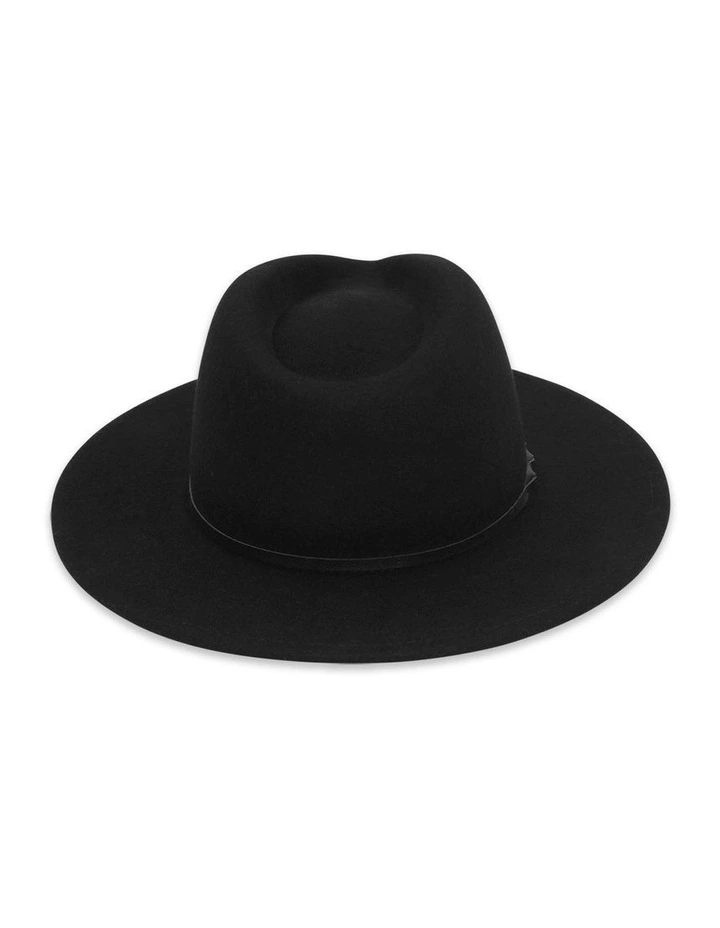 Kleio Wool Fedora in Black