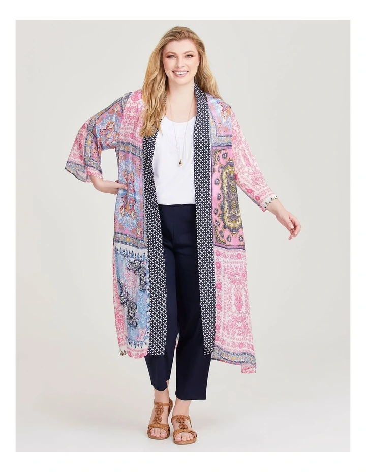 Patchwork Natural Duster in Print