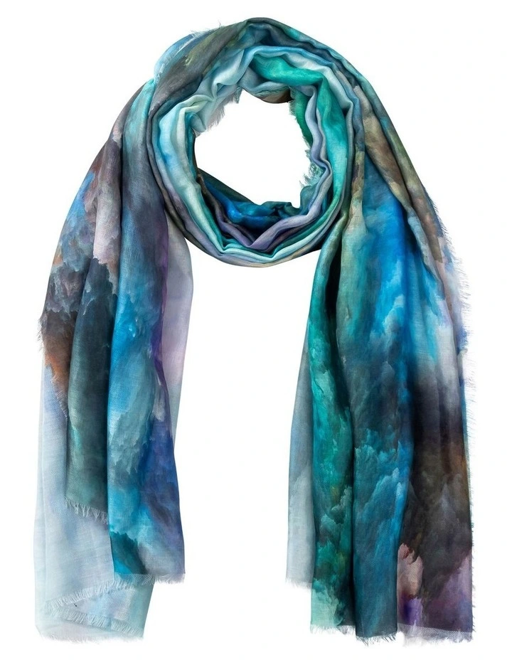 Mineral Swirl Scarf in Blue