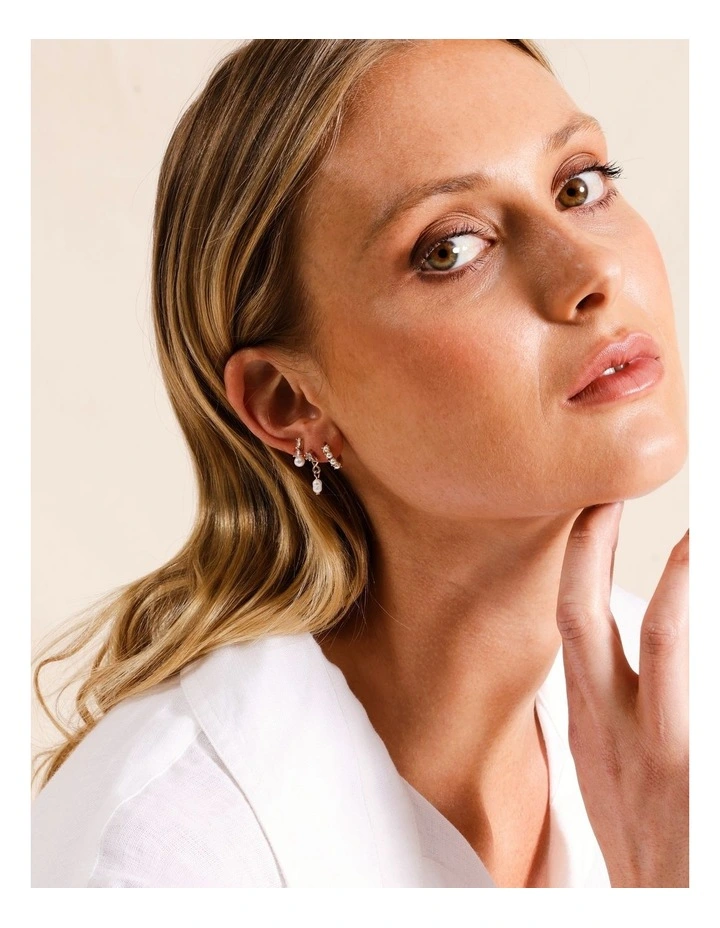 Pearl Earring Multipack 3pk in Pearl