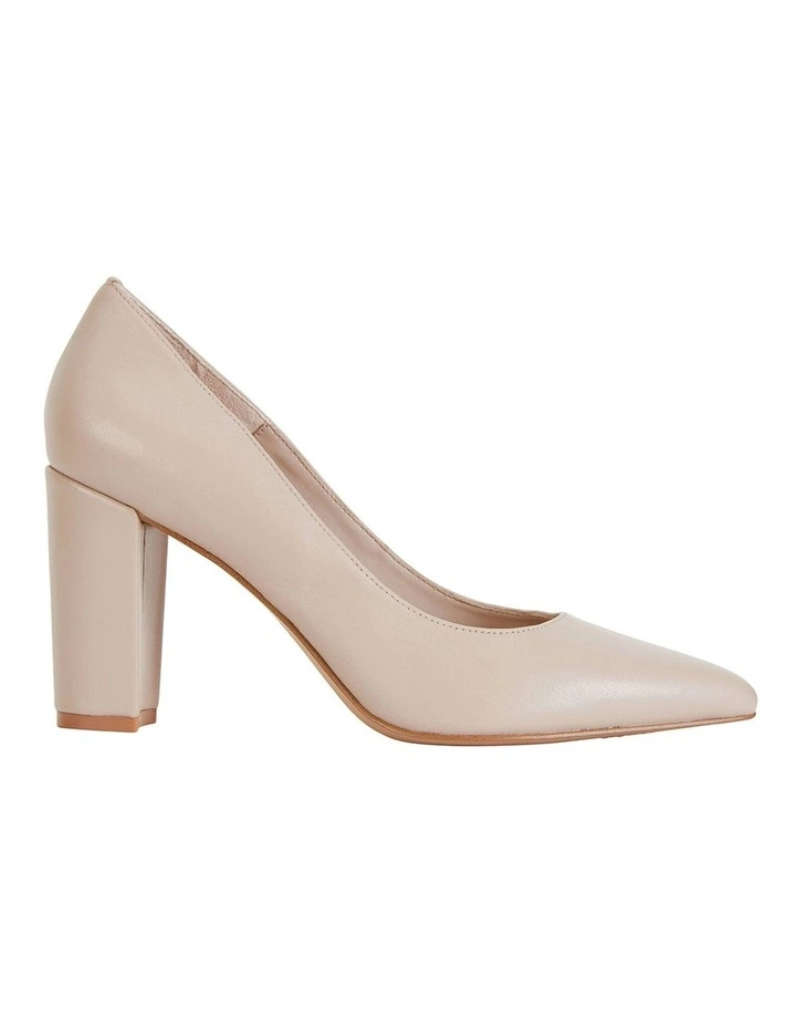 Lyric Heeled Shoes in Blush Leather
