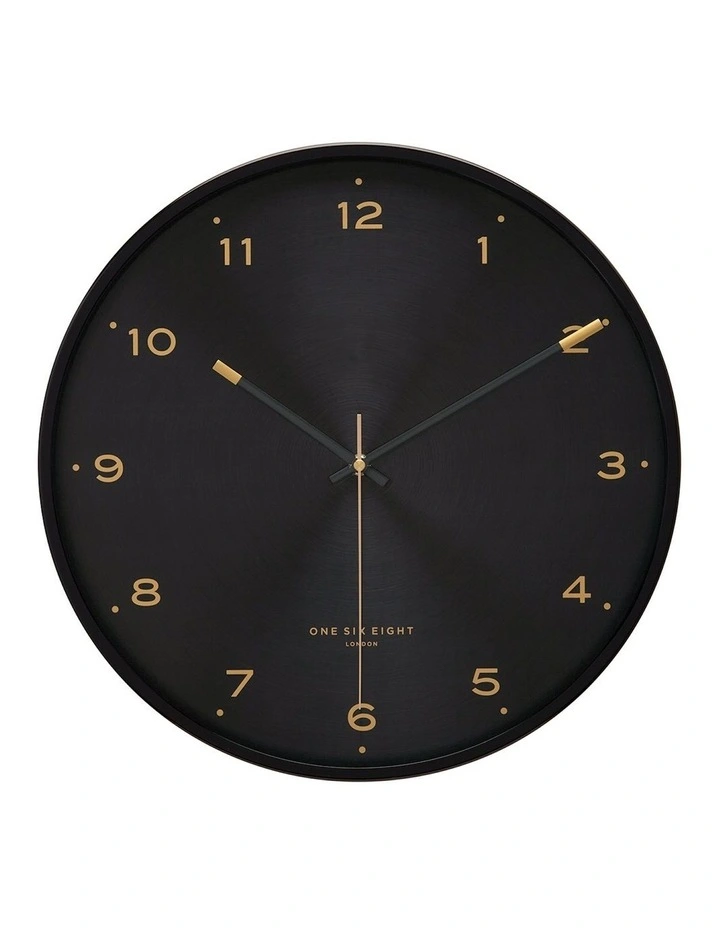 Elsa Silent Wall Clock 30cm in Black