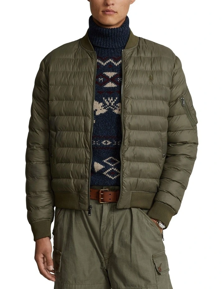The Colden Packable Bomber Jacket in Green