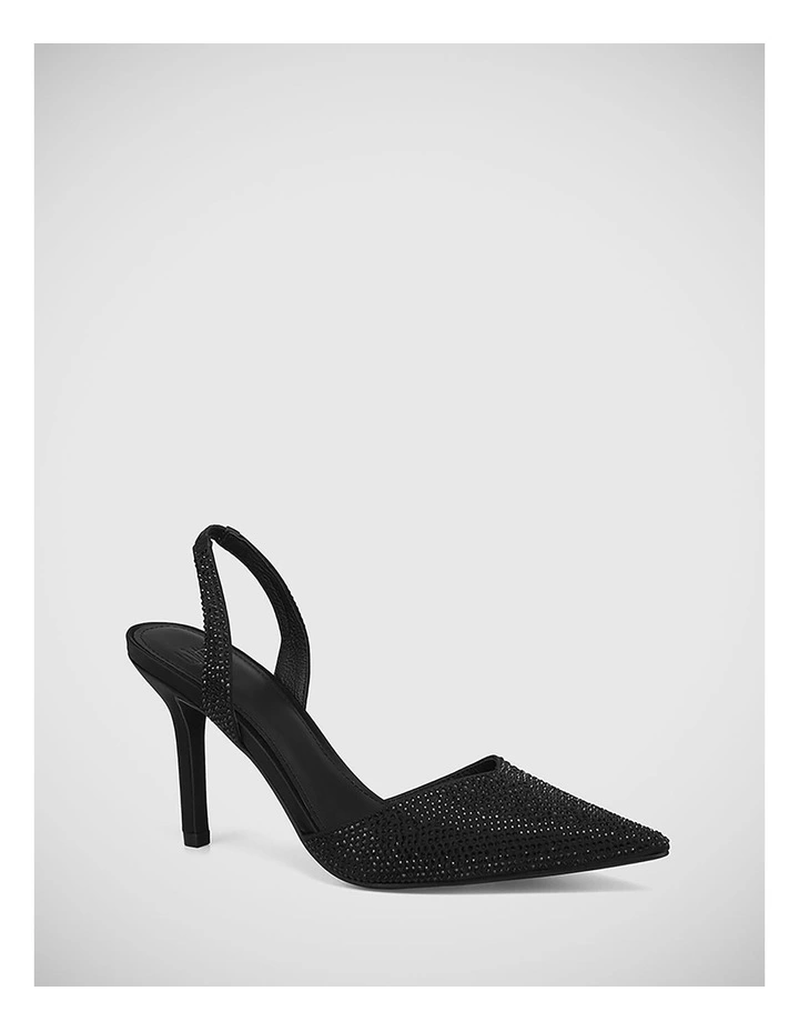 Quannah Satin Textile Slingback in Black
