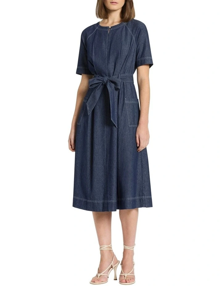 Connie Cotton Dress in Indigo