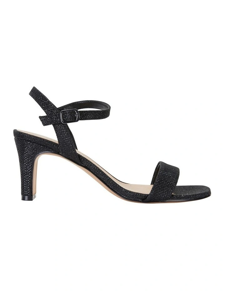Unison Black Shimmer Sandals