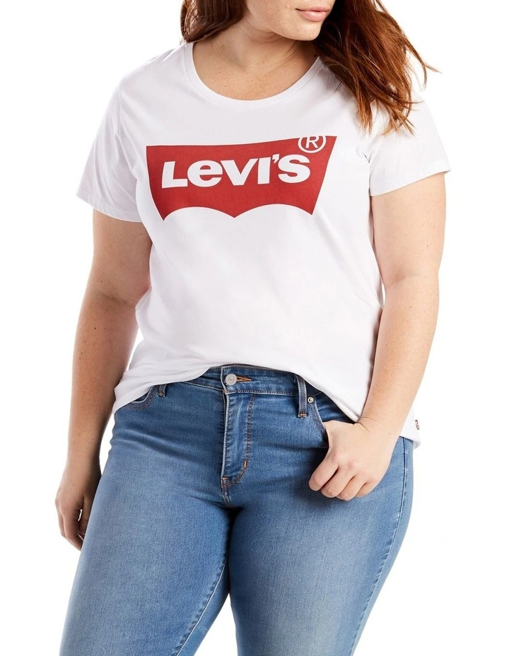 Perfect Logo Curve Tee in White