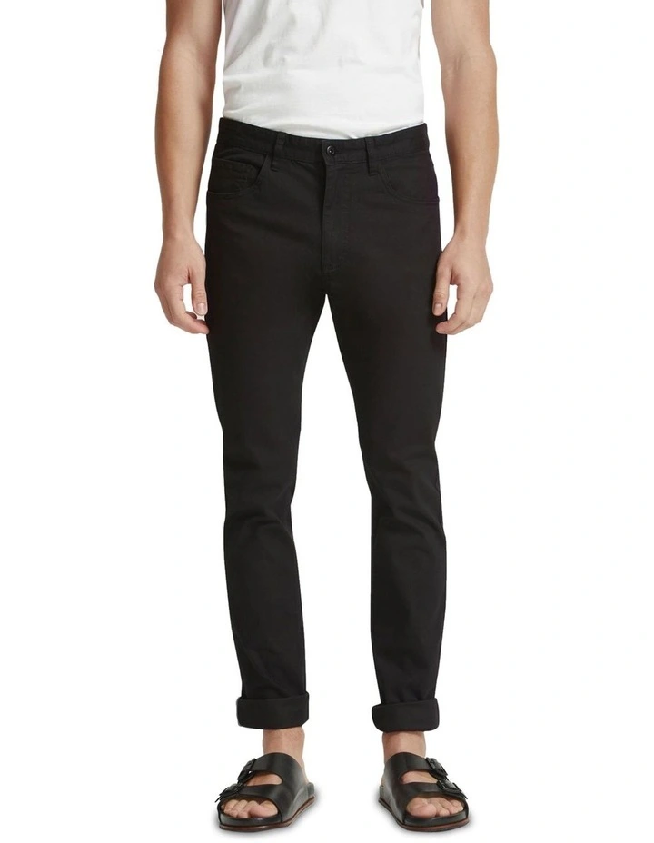 Otis Organic Cotton Casual Pants in Black