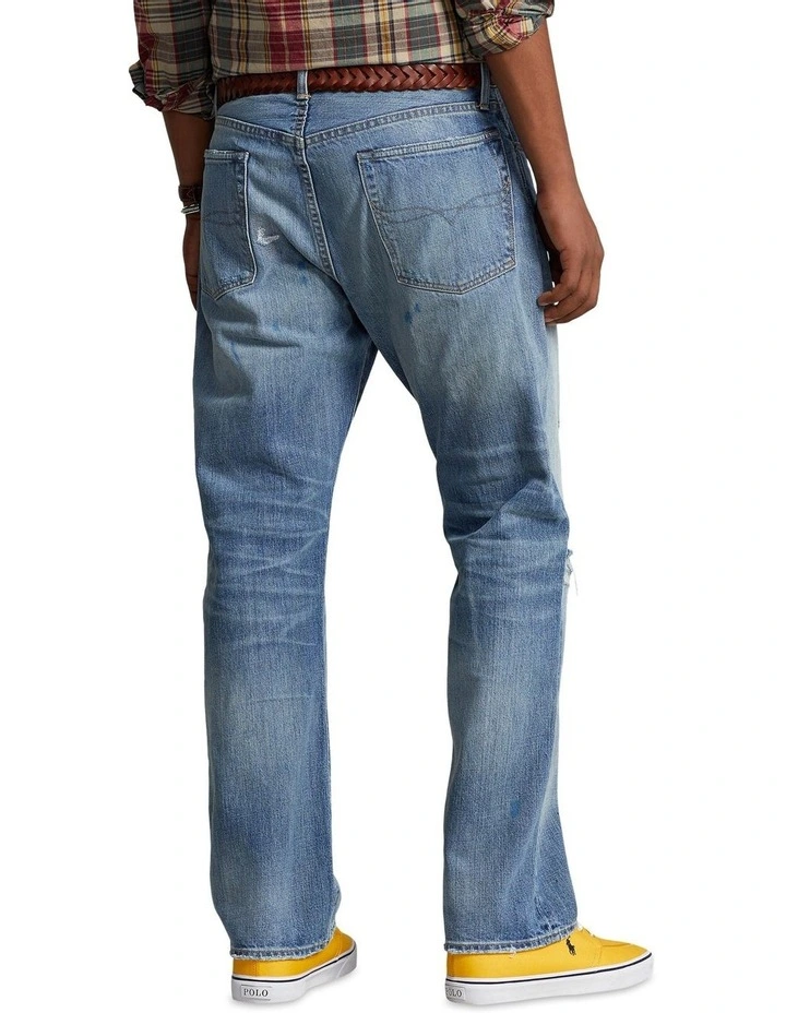 Classic Fit Distressed Jean in Blue
