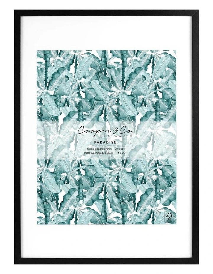 Premium Paradise Photo Frame 50x70cm Matt to 40x50cm in Black