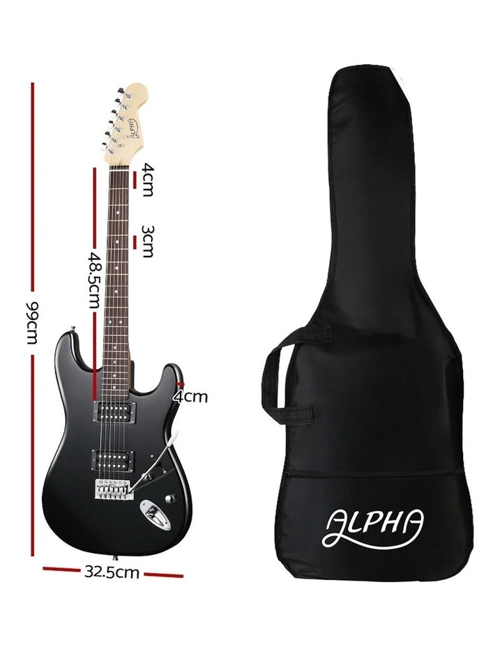 Alpha Electric Guitar Music in Rock Black