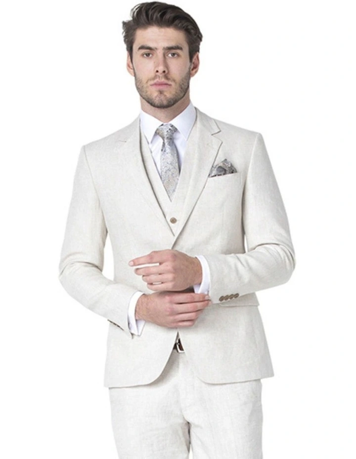 Daniel Hechter Linen Suit Jacket in Sand