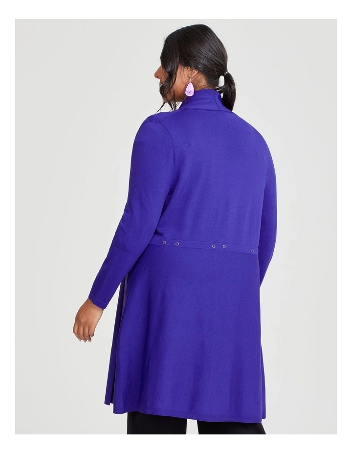 Endeavour Natural Cardigan in Purple