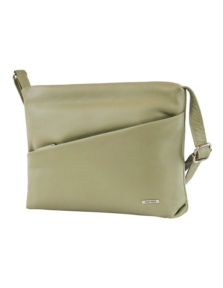 Drift Leather Crossbody Bag in Khaki