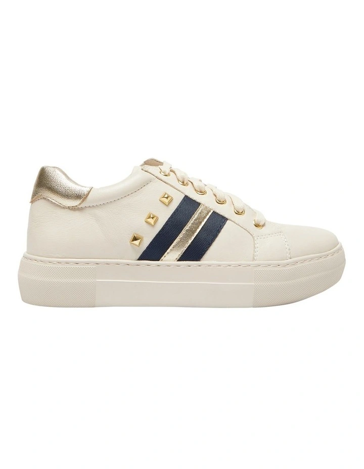 Portia Leather Sneakers in Ivory