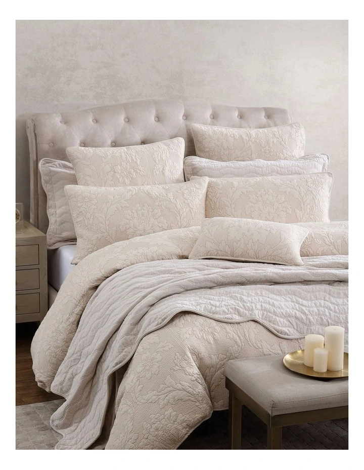 Fleur Quilt Cover Set in Sand