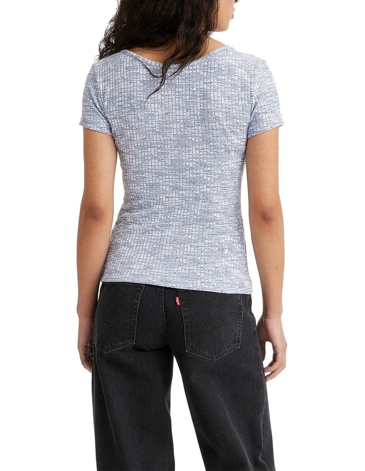 Short-Sleeve Bodega Top in Blue